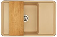 Кухонная мойка Aquaton Беллис 78 1A725032BS260 Латте — фото 4, Кухонные мойки