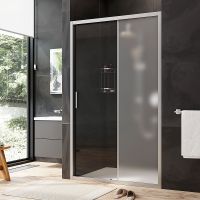 Душевая дверь AM.PM Gem 120 W90G-120-1-195MM профиль Хром матовый стекло матовое-прозрачное — фото 4, Раздвижные душевые двери