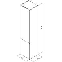 Шкаф пенал Aquanet Алвита 35 L 255868 подвесной Белый — фото 3, Пеналы для ванной комнаты