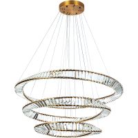 Люстра Divinare Millie 1136/17 SP-140 Прозрачный Латунь — фото 1, Люстры