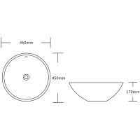 Раковина-чаша Ceruttispa 45 CR1001 СТ9614 Белая — фото 3, Раковины накладные