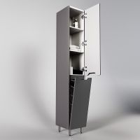 Товар: Шкаф пенал Style Line Марелла 30 Люкс Plus СС-00002420 с бельевой корзиной Серый матовый антискрейтч - фото 4 Шкаф пенал Style Line Марелла 30 Люкс Plus СС-00002420 с бельевой корзиной Серый матовый антискрейтч — фото 4, Мебель для ванной