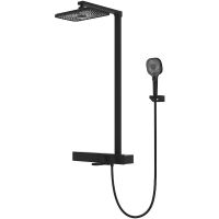 Душевая система Vincea Inspire VSFS-3I13TMB с термостатом Черная матовая — фото 1, Душевые стойки