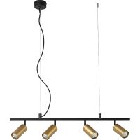 Подвесной светильник Crystal Lux CLT 015C4 L800 BL-GO Черный Золото — фото 1, Подвесные светильники