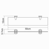 Товар: Стеклянная полка WasserKRAFT Oder K-3024 Хром - фото 3 Стеклянная полка WasserKRAFT Oder K-3024 Хром — фото 3, Полки для ванной и душа