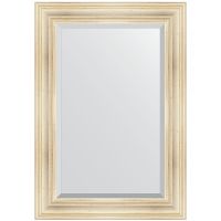 Зеркало Evoform Exclusive 99х69 BY 3445 с фацетом в багетной раме - Травленое серебро 99 мм — фото 1, Мебель для ванной