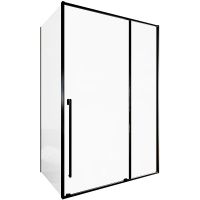 Душевой уголок Allen Brau Fantasy 140x100 3.11008.31 + 3.11014.31 профиль Черный матовый стекло прозрачное — фото 1, Душевые уголки