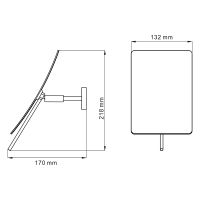 Косметическое зеркало WasserKRAFT K-1001 с увеличением Хром — фото 4, Косметические зеркала