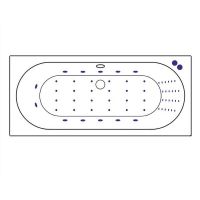 Акриловая ванна Excellent Oceana Slim 160x75 WAEX.OCE16S.NANO.CR с гидромассажем — фото 8, Ванны