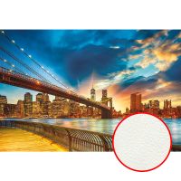 Фреска Ortograf Небоскребы 50064 Фактура флок FLK Флизелин (4*2,7) Синий/Оранжевый, Город — фото 1, Фрески