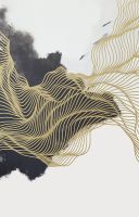 Фреска Ortograf Fluid art 33530 Фактура бархат FX Флизелин (1,6*2,5) Белый/Черный/Золото, Абстракция — фото 2, Фрески