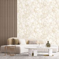 Обои Andrea Rossi Stromboli 54350-3 Винил на флизелине (1,06*10) Бежевый/Золото, Абстракция — фото 2, Обои для стен