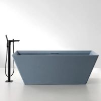 Ванна из искусственного камня Abber Berlin 170x75 AM9912G Серая без гидромассажа — фото 1, Ванны из искусственного камня