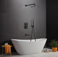 Душевая система Aquatek Оберон AQ1273MB Черная матовая — фото 4, Встраиваемые душевые комплекты