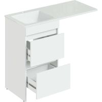 Тумба с раковиной Orange Sistema 110 L ST-110TUW+RAL Белая глянцевая — фото 11, Тумбы с раковиной