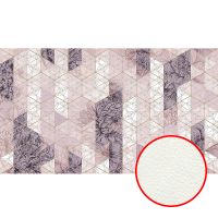 Фреска Ortograf Grafika Natura 31536 Фактура флок FLK Флизелин (4,7*2,7) Розовый/Сиреневый, Геометрия/Цветы — фото 1, Фрески