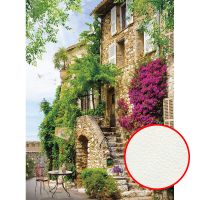 Фреска Ortograf Городской пейзаж 30343 Фактура флок FLK Флизелин (2*2,7) Бежевый/Зеленый/Розовый, Город/Пейзаж — фото 1, Фрески