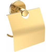 Держатель туалетной бумаги CeramaLux Antica 61207-1 с крышкой Золото — фото 1, Держатели туалетной бумаги