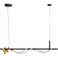 Подвесной светильник Maytoni Modern Tau MOD166PL-L30GB3K Белый Черный Золото — фото 1, Подвесные светильники