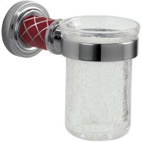 Стакан для зубных щеток Boheme Murano 10904-R-CR Хром Рубиновый — фото 1, Мыльницы