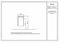 Подвесной шкаф Black&White Universe U907 50 907.SC-1 White matt Lauren gold — фото 12, Мебель для ванной