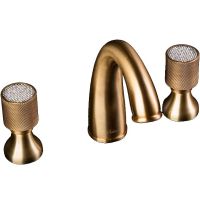 Смеситель для раковины Boheme Royal Cristal 317-Royal/CRST Бронза — фото 1, Смесители