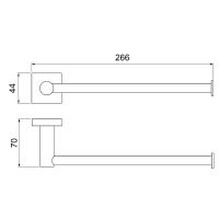 Полотенцедержатель Timo Selene 12054/03 Черный матовый — фото 5, Полотенцедержатели