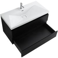 Тумба под раковину Cezares Molveno 80 MOLVENO-80-2C-SO-NR подвесная Nero — фото 4, Мебель для ванной