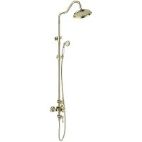 Душевая система Aquatek Классик AQ2563PG с термостатом Полированное золото — фото 1, Душевые стойки