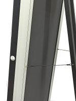 Зеркало Континент 600х1750 ЗГП45 гримерное с подсветкой Черное с механическим выключателем — фото 8, Зеркала в ванную комнату