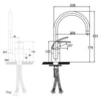 Смеситель для кухни Kaiser Nova 23044 Хром — фото 2, Смесители