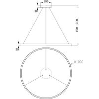 Товар: Подвесной светильник Maytoni Modern Rim MOD058PL-L54W4K Белый - фото 5 Подвесной светильник Maytoni Modern Rim MOD058PL-L54W4K Белый — фото 5, Подвесные светильники