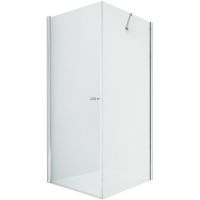 Душевой уголок New Trendy New Soleo Chrome 100х100 D-0142A/D-0089B профиль Хром стекло прозрачное — фото 1, Квадратные душевые уголки