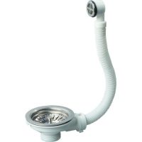 Выпуск для кухонной мойки Wirquin 30717336 Нержавеющая сталь — фото 1, Сливы-переливы