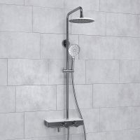 Товар: Душевая система WasserKRAFT A113.067.127.CH Thermo с термостатом Хром Белая - фото 8 Душевая система WasserKRAFT A113.067.127.CH Thermo с термостатом Хром Белая — фото 8, Душевые стойки