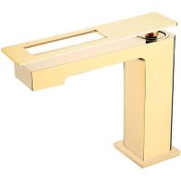 Смеситель для раковины Boheme Q 141-GG Золото — фото 1, Смесители