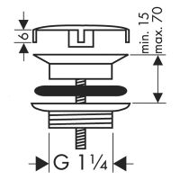 Выпуск для раковины Hansgrohe 50001990 Полированное золото — фото 2, Прочие комплектующие для слива и канализации