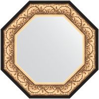 Зеркало Evoform Octagon 65x65 BY 7380 в багетной раме - Барокко золото 106 мм — фото 1, Мебель для ванной