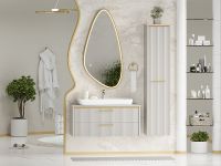 Товар: Шкаф пенал Brevita Elche 35 L ELC-05035-010L Серый кашемир Золото - фото 12 Шкаф пенал Brevita Elche 35 L ELC-05035-010L Серый кашемир Золото — фото 12, Мебель для ванной