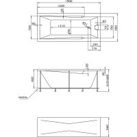 Акриловая ванна Marka One Raguza 190х90 01ра1990 без гидромассажа — фото 7, Акриловые ванны