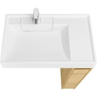 Тумба под раковину Aquaton Лондри 80 1A267101LH0C0 Дуб Сантана без фасада — фото 3, Тумбы под раковину