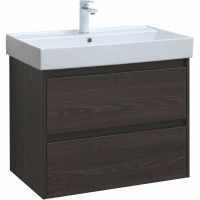 Тумба под раковину Aquanet Nova Lite 75 287895 подвесная Дуб черный — фото 1, Тумбы под раковину