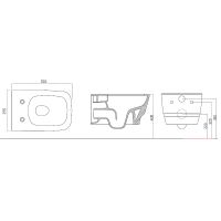 Товар: Унитаз Boheme Bello 971-MW подвесной Белый матовый без сиденья - фото 5 Унитаз Boheme Bello 971-MW подвесной Белый матовый без сиденья — фото 5, Унитазы