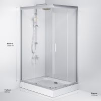 Товар: Душевой уголок AM.PM Gem 120x90 W90G-404-120290-MT профиль Хром матовый стекло прозрачное - фото 10 Душевой уголок AM.PM Gem 120x90 W90G-404-120290-MT профиль Хром матовый стекло прозрачное — фото 10, Душевые уголки