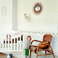 Обои детские Casadeco Rose Nino 85637211 Винил на флизелине (0,53*10,05) Зеленый, Листья — фото 3, Обои для стен