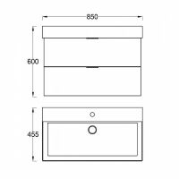 Товар: Тумба с раковиной Veedi Modern Line 85 14000017 подвесная Графит - фото 7 Тумба с раковиной Veedi Modern Line 85 14000017 подвесная Графит — фото 7, Мебель для ванной
