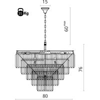 Люстра Divinare Nova 3001/02 LM-13 Прозрачная Хром — фото 3, Люстры
