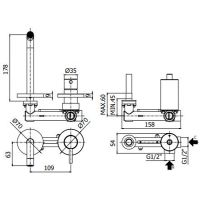 Смеситель для раковины Paffoni Light LIG105HGSP70 Золото медовое брашированное — фото 2, Смесители для раковины