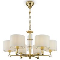 Люстра Maytoni Neoclassic Alloro MOD088PL-06BS Белая Латунь — фото 1, Люстры