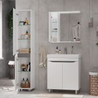 Зеркало со шкафом Volna Lake 70 L zsLAKE70.L-01 с подсветкой Белое — фото 7, Зеркальные шкафы в ванную